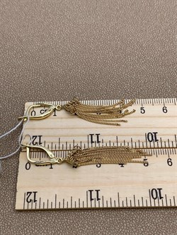 *Серьги цв Лимонное арт. 02-2413-00-000-1130-02-082 вес 3,64 г - фото 247374