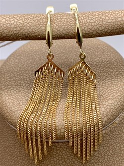 *Серьги цв Лимонное арт. 02-2413-00-000-1130-02-082 вес 3,64 г - фото 247378