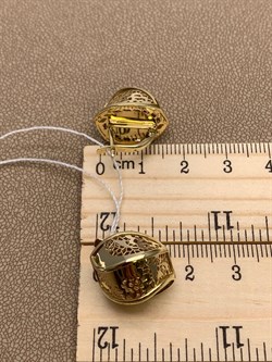 *Серьги цв Лимонное арт. 02-3591-00-000-1130-48-908 вес 4,99 г - фото 247422