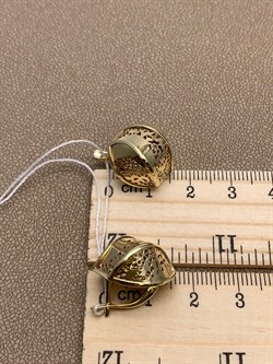 *Серьги цв Лимонное арт. 02-3591-00-000-1130-48-908 вес 4,99 г - фото 247423