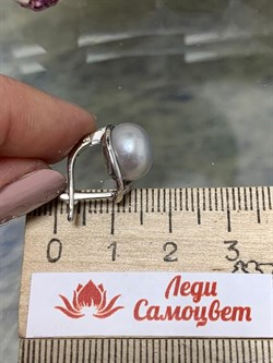*Серьги Серебристый Жемчуг д.9,5-10мм арт. 2.0808.0.b-283 Вес 4,88 г - фото 247479 *Серьги Серебристый Жемчуг д.9,5-10мм арт. 2.0808.0.b-283 Вес 4,88 г - фото 247479