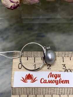 *Кольцо р.17,5 Серебристый Жемчуг д.9,5-10мм арт. 1.0808.0.b-139 Вес 2,43 г - фото 247491 *Кольцо р.17,5 Серебристый Жемчуг д.9,5-10мм арт. 1.0808.0.b-139 Вес 2,43 г - фото 247491