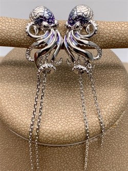 *Серьги Осьминоги Эмаль арт. 02-4768-00-000-0200-68-449 вес 6,96 г - фото 247551 *Серьги Осьминоги Эмаль арт. 02-4768-00-000-0200-68-449 вес 6,96 г - фото 247551