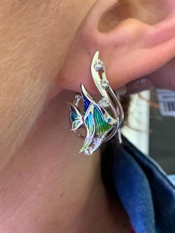 *Серьги Рыбки Эмаль арт. 02-4750-00-201-0200-69-041 вес 5,84 г - фото 247585 *Серьги Рыбки Эмаль арт. 02-4750-00-201-0200-69-041 вес 5,84 г - фото 247585