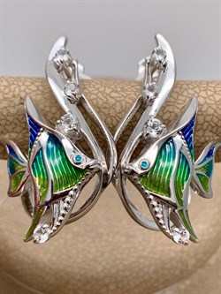 *Серьги Рыбки Эмаль арт. 02-4750-00-201-0200-69-041 вес 5,84 г - фото 247588 *Серьги Рыбки Эмаль арт. 02-4750-00-201-0200-69-041 вес 5,84 г - фото 247588