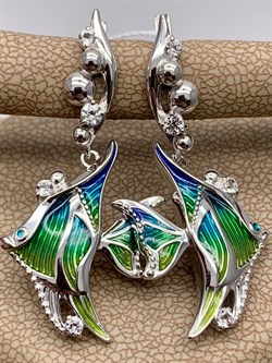 *Серьги Рыбки Эмаль арт. 02-4749-00-201-0200-69-929 вес 5,62 г - фото 247606 *Серьги Рыбки Эмаль арт. 02-4749-00-201-0200-69-929 вес 5,62 г - фото 247606