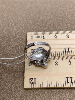 *Кольцо р.17,5 Рыбка Жемчуг Эмаль арт. 01-5488-00-301-0200-68-163 вес 3,67 г - фото 247619 *Кольцо р.17,5 Рыбка Жемчуг Эмаль арт. 01-5488-00-301-0200-68-163 вес 3,67 г - фото 247619