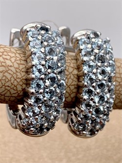 *Серьги Голубой Топаз арт. E00529-145 Вес 5,31 г - фото 248205