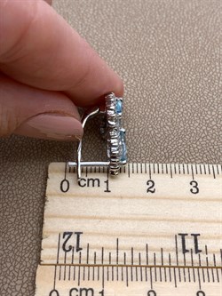 *Серьги Голубой Топаз арт. E00561-662 Вес 6,8 г - фото 248218