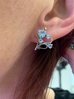 *Серьги Голубой Топаз арт. E00558-887 Вес 4,87 г - фото 248233