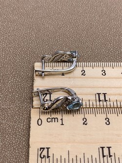 *Серьги Голубой Топаз арт. E00573-970 вес 4,59 г - фото 248279 *Серьги Голубой Топаз арт. E00573-970 вес 4,59 г - фото 248279