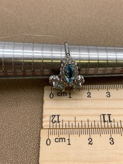 *Кольцо р.17,5 Голубой Топаз арт. R00561-457 вес 5,28 г - фото 248306 *Кольцо р.17,5 Голубой Топаз арт. R00561-457 вес 5,28 г - фото 248306