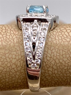 *Кольцо р.17,5 Голубой Топаз арт. R00543-714 Вес 4,85 г - фото 248313 *Кольцо р.17,5 Голубой Топаз арт. R00543-714 Вес 4,85 г - фото 248313