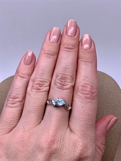 *Кольцо р.17,5 Голубой Топаз арт. R00563-409 Вес 2,09 г - фото 248322 *Кольцо р.17,5 Голубой Топаз арт. R00563-409 Вес 2,09 г - фото 248322