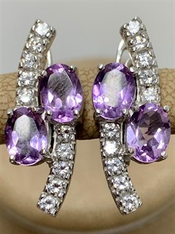 *Серьги Лавандовый Аметист арт. E00393-088 вес 6,08 г - фото 248382 *Серьги Лавандовый Аметист арт. E00393-088 вес 6,08 г - фото 248382