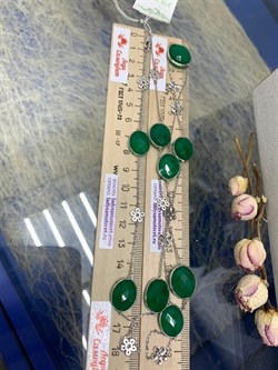 *Колье р.80  Монпасье  Зеленый Агат арт. SO-N00248-X-W-Gg-X-X-028 Вес 21,46 г - фото 248483 *Колье р.80  Монпасье  Зеленый Агат арт. SO-N00248-X-W-Gg-X-X-028 Вес 21,46 г - фото 248483