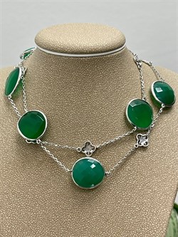 *Колье р.60 Монпасье Зеленый Агат арт. SO-N35781-X-W-ME-X-X-902 Вес 20,67 г - фото 248488 *Колье р.60 Монпасье Зеленый Агат арт. SO-N35781-X-W-ME-X-X-902 Вес 20,67 г - фото 248488