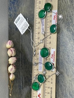 *Колье р.60 Монпасье Зеленый Агат арт. SO-N35781-X-W-ME-X-X-902 Вес 20,67 г - фото 248493 *Колье р.60 Монпасье Зеленый Агат арт. SO-N35781-X-W-ME-X-X-902 Вес 20,67 г - фото 248493