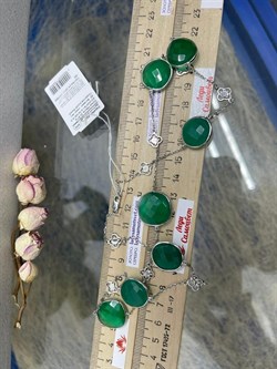 *Колье р.60 Монпасье Зеленый Агат арт. SO-N35781-X-W-ME-X-X-902 Вес 20,67 г - фото 248495 *Колье р.60 Монпасье Зеленый Агат арт. SO-N35781-X-W-ME-X-X-902 Вес 20,67 г - фото 248495