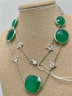 *Колье р.60 Зеленый Агат арт. SO-N00101-X-W-Gg-X-X-056 Вес 19,15 г - фото 248502 *Колье р.60 Зеленый Агат арт. SO-N00101-X-W-Gg-X-X-056 Вес 19,15 г - фото 248502