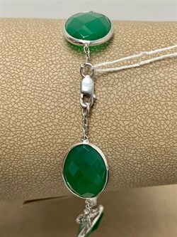 *Браслет р.19 Монпасье Зеленый Агат арт. SO-B00266-X-W-Gg-X-X-107 Вес 9,1 г - фото 248592 *Браслет р.19 Монпасье Зеленый Агат арт. SO-B00266-X-W-Gg-X-X-107 Вес 9,1 г - фото 248592