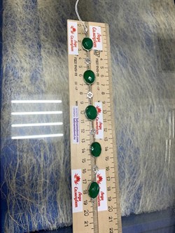 *Браслет р.19 Монпасье Зеленый Агат арт. SO-B00266-X-W-Gg-X-X-107 Вес 9,1 г - фото 248593 *Браслет р.19 Монпасье Зеленый Агат арт. SO-B00266-X-W-Gg-X-X-107 Вес 9,1 г - фото 248593