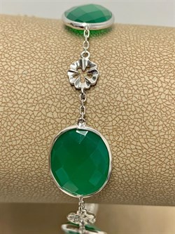 *Браслет р.19 Монпасье Зеленый Агат арт. SO-B00266-X-W-Gg-X-X-107 Вес 9,1 г - фото 248595 *Браслет р.19 Монпасье Зеленый Агат арт. SO-B00266-X-W-Gg-X-X-107 Вес 9,1 г - фото 248595