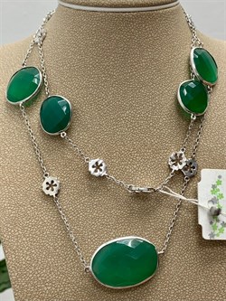 *Колье р.60 Зеленый Агат арт. SO-N00587-X-W-Gg-X-X-063 Вес 18,88 г - фото 248612 *Колье р.60 Зеленый Агат арт. SO-N00587-X-W-Gg-X-X-063 Вес 18,88 г - фото 248612