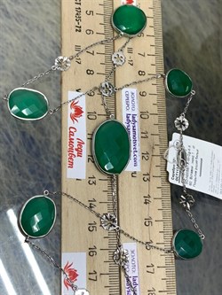 *Колье р.60 Зеленый Агат арт. SO-N00587-X-W-Gg-X-X-063 Вес 18,88 г - фото 248618 *Колье р.60 Зеленый Агат арт. SO-N00587-X-W-Gg-X-X-063 Вес 18,88 г - фото 248618