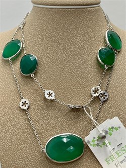 *Колье р.60 Зеленый Агат арт. SO-N00587-X-W-Gg-X-X-063 Вес 18,88 г - фото 248619 *Колье р.60 Зеленый Агат арт. SO-N00587-X-W-Gg-X-X-063 Вес 18,88 г - фото 248619