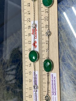 *Колье р.80  Монпасье Зеленый Агат арт. SO-N00249-X-W-Gg-X-X-960 Вес 20,15 г - фото 248627 *Колье р.80  Монпасье Зеленый Агат арт. SO-N00249-X-W-Gg-X-X-960 Вес 20,15 г - фото 248627