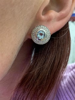 *Серьги Голубой Топаз арт. E00579-776 Вес 5,79 г - фото 248733