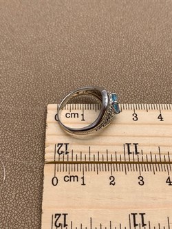 *Кольцо р.17,5 Голубой Топаз арт. R00545-445 Вес 4,39 г - фото 248737 *Кольцо р.17,5 Голубой Топаз арт. R00545-445 Вес 4,39 г - фото 248737