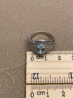 *Кольцо р.17,5 Голубой Топаз арт. R00545-445 Вес 4,39 г - фото 248738 *Кольцо р.17,5 Голубой Топаз арт. R00545-445 Вес 4,39 г - фото 248738