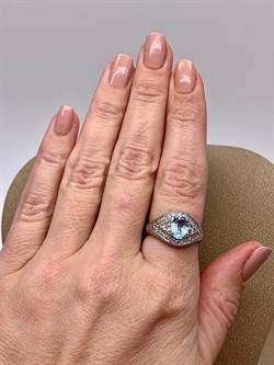 *Кольцо р.17,5 Голубой Топаз арт. R00545-445 Вес 4,39 г - фото 248740 *Кольцо р.17,5 Голубой Топаз арт. R00545-445 Вес 4,39 г - фото 248740