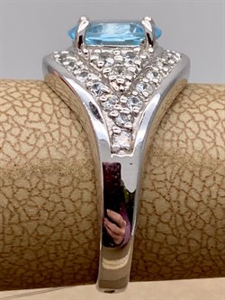 *Кольцо р.17,5 Голубой Топаз арт. R00545-445 Вес 4,39 г - фото 248742 *Кольцо р.17,5 Голубой Топаз арт. R00545-445 Вес 4,39 г - фото 248742