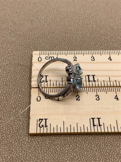 *Кольцо р.18 Голубой  Топаз арт. R00536-247 Вес 4,38 г - фото 248754 *Кольцо р.18 Голубой  Топаз арт. R00536-247 Вес 4,38 г - фото 248754