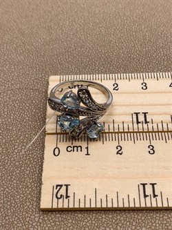 *Кольцо р.18 Голубой  Топаз арт. R00536-247 Вес 4,38 г - фото 248755 *Кольцо р.18 Голубой  Топаз арт. R00536-247 Вес 4,38 г - фото 248755