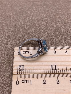 *Кольцо р.17 Голубой Топаз арт. R00504-615 Вес 3,59 г - фото 248785