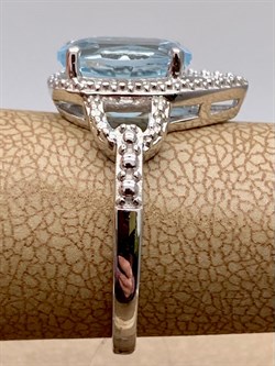 *Кольцо р.17 Голубой Топаз арт. R00504-615 Вес 3,59 г - фото 248790