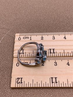 *Кольцо р.17,5 Голубой Топаз арт. R00560-143 Вес 3,65 г - фото 249028 *Кольцо р.17,5 Голубой Топаз арт. R00560-143 Вес 3,65 г - фото 249028