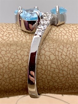 *Кольцо р.17,5 Голубой Топаз арт. R00560-143 Вес 3,65 г - фото 249033 *Кольцо р.17,5 Голубой Топаз арт. R00560-143 Вес 3,65 г - фото 249033