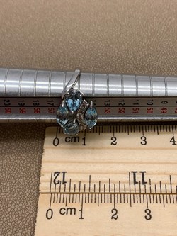 *Кольцо р.17,5 Голубой Топаз арт. R00560-143 Вес 3,65 г - фото 249036 *Кольцо р.17,5 Голубой Топаз арт. R00560-143 Вес 3,65 г - фото 249036