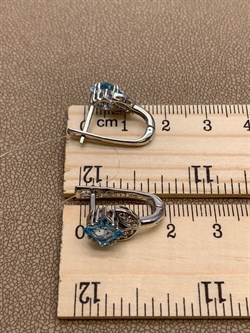 *Серьги Голубой Топаз арт. E00539-809 Вес 4,52 г - фото 249059