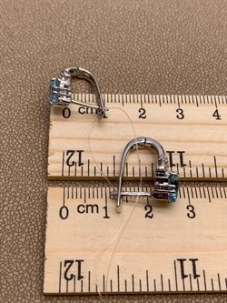 *Серьги Голубой Топаз арт. E00539-809 Вес 4,52 г - фото 249060