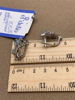 *Серьги Голубой Топаз арт. E00536-537 Вес 7,61 г - фото 249082