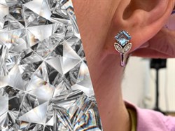 *Серьги Голубой Топаз арт. E00539-809 Вес 4,52 г - фото 249092