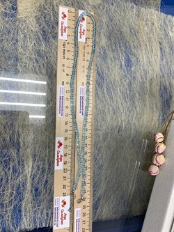 Бусы р.50 д.3,5*4 Голубой Топаз Мадагаскар арт. 24072588-2 - фото 249107