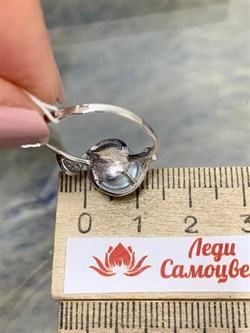 *Кольцо р.19 Серебристый Жемчуг д.9,5*10мм арт. 1.0269.0.b-899 Вес 2,5 г - фото 249201 *Кольцо р.19 Серебристый Жемчуг д.9,5*10мм арт. 1.0269.0.b-899 Вес 2,5 г - фото 249201