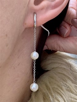 *Серьги Конго Белый Жемчуг д.6,5*7мм арт. 2.0591.2.m-214 Вес 3,86 г - фото 249281 *Серьги Конго Белый Жемчуг д.6,5*7мм арт. 2.0591.2.m-214 Вес 3,86 г - фото 249281